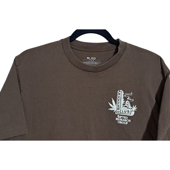 LRG Mens Reefer Club Most High Graphic T-Shirt Brown L/G 100% Cotton Crew Neck S - Picture 7 of 7